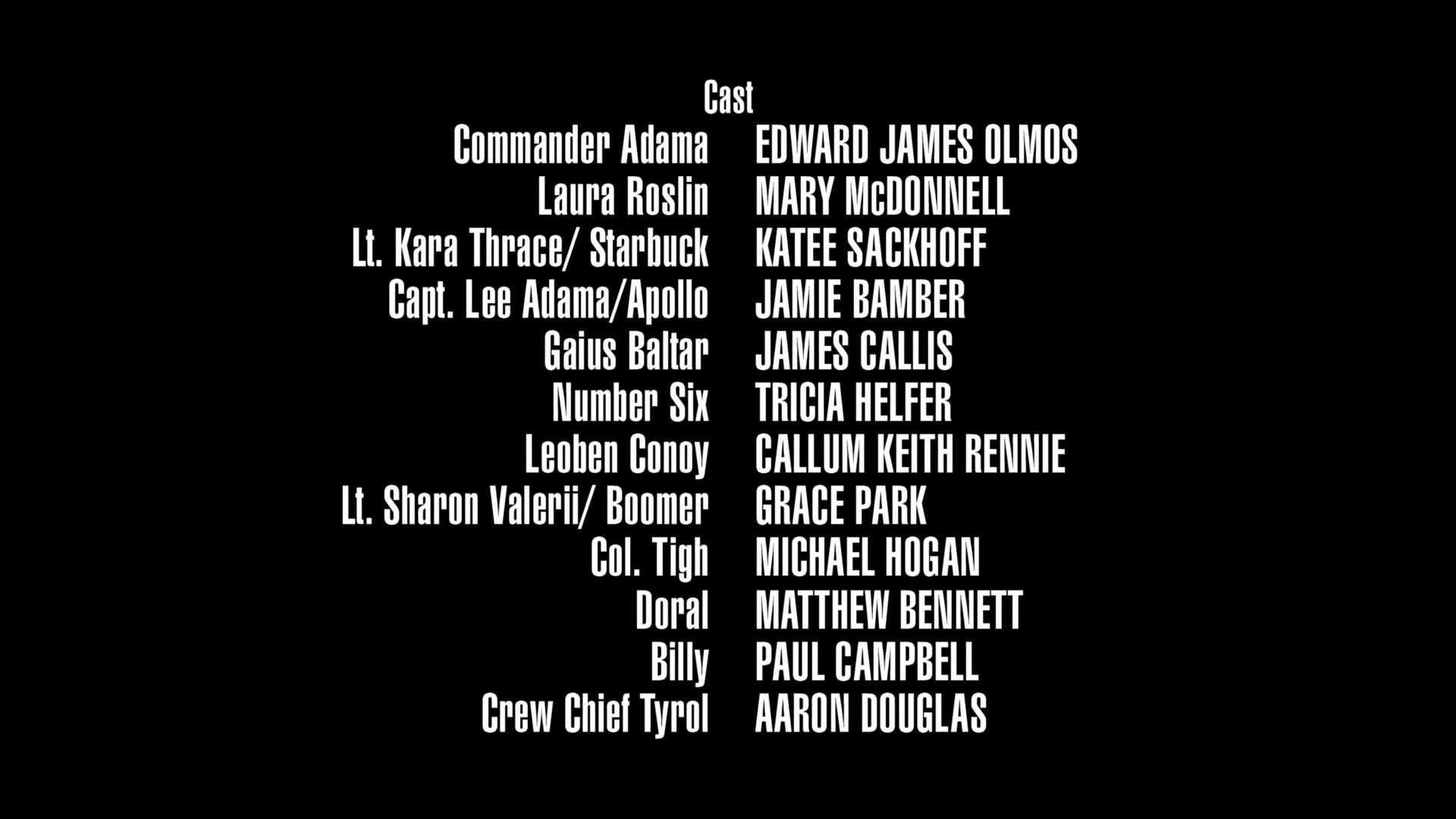 The Miniseries end credits