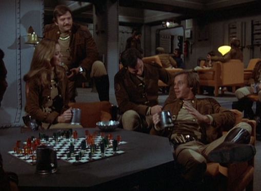 A four sided, chess-like board game in the Officers' Club (TOS: "The Living Legend, Part I").
