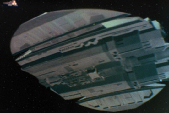 The underside of a Raider (The Return of Starbuck).