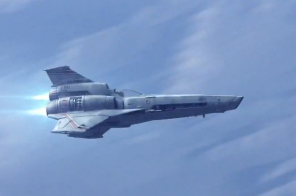 Mk. III in flight.