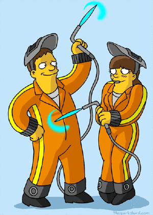Chief and cally bsgsimp.gif