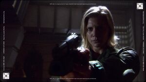 Thrace and her gun.jpg