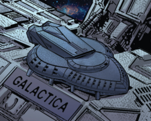 BSG - Counterstrike - Parrin's Harvester Docked with Galactica.png