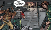 Thumbnail for File:BSG Vol 1 - Maytorian Fighters Ascend the Personnel Carrier's Boarding Ramp.png