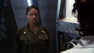 TRS - Six Degrees of Separation - Dualla at Baltar's Lab Hatch.jpg
