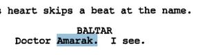 Thumbnail for File:33 - Amarak spelling from script.jpg