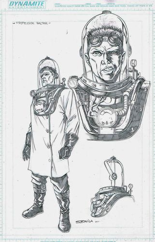 Concept art for Baltar in pencil.[3]