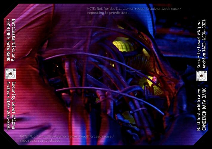 The damage to Andromidus (1980: "The Night the Cylons Landed, Part I").