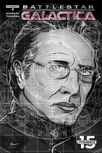 Cover C: Black & white "incentive" variant (with "15th Anniversary" logo). Art: Brent Schoonover