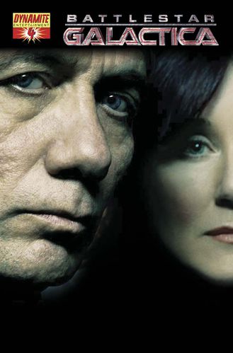 Photo cover featuring William Adama and Laura Roslin.