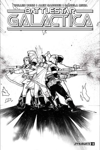Cover C Black-and-white inked alternate main cover. Art: Alex Sanchez