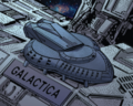Thumbnail for File:BSG - Counterstrike - Parrin's Harvester Docked with Galactica.png