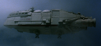 Colonial shuttle UIY 1138 descends upon Arcta (TOS: "The Gun on Ice Planet Zero, Part I").