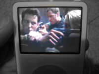 iPod playing an episode of Battlestar Galactica