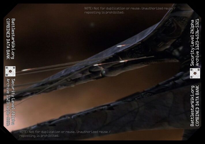 A basestar fires missiles.