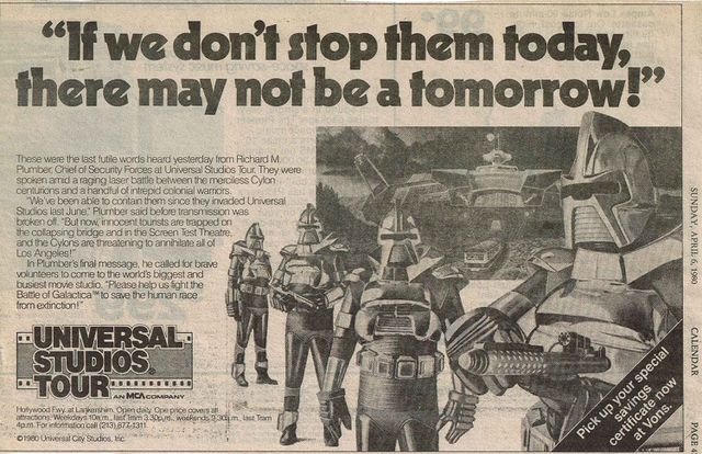 File:Battle of Galactica - 6 April 1980 Advertisement.jpg