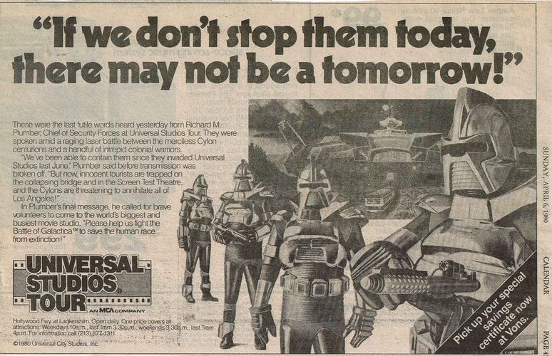 Advertisement issued in a Sunday-edition newspaper, dated 6 April 1980.