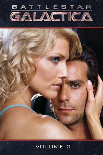 Photo cover featuring Number Six and Gaius Baltar.