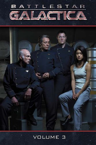 Photo cover featuring Saul Tigh, William Adama, Karl Agathon and Sharon Agathon.