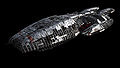 Galactica mit Kampfscahden. (hochauflösend)