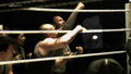 A cameraman can be seen in the dark during a fight in "Unfinished Business".