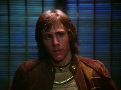 Cadet Cree prior to undergoing a Cylon brain probe (TOS: "The Gun on Ice Planet Zero, Part I").