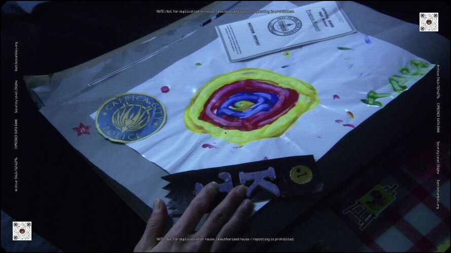 Seal of the Caprica City police (TRS: "Maelstrom").