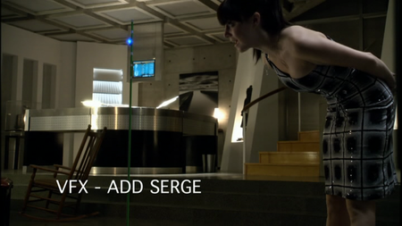 A deleted scene from (CAP: "Gravedancing"), where Zoe-R instructs Serge to remove all current references of "Zoe"…