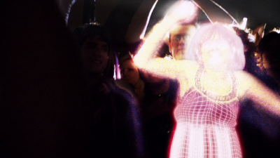 The Zoe-A avatar derezzes when it is forced to watch a sacrifice to Hectate in the V-Club (CAP: "Pilot").
