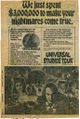 Castle Dracula advertisement from 28 June 1980, wherein Battle of Galactica is mentioned.