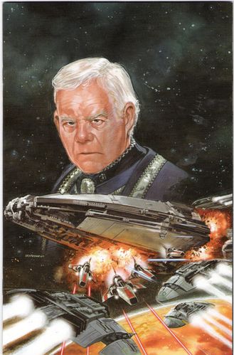 Dave Dorman cover. Note the different, chubby-faced Adama.