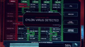 Cylon computer virus attacking firewall.jpg