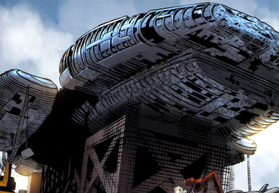 The battlestar Adama from Galactica 1980 #4.
