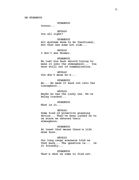 File:Galactica Discovers Earth script - Early Draft.pdf