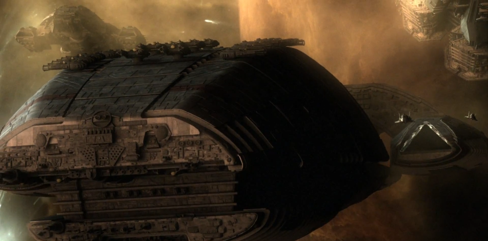 Closeup of Galactica's alligator head.