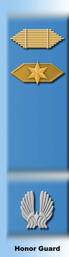 Dress uniform insignia of the honor guard in "Act of Contrition".