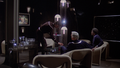 A spectator's lounge, where Pallon serves drinks to Adama and Tigh (TOS: "Murder on the Rising Star").