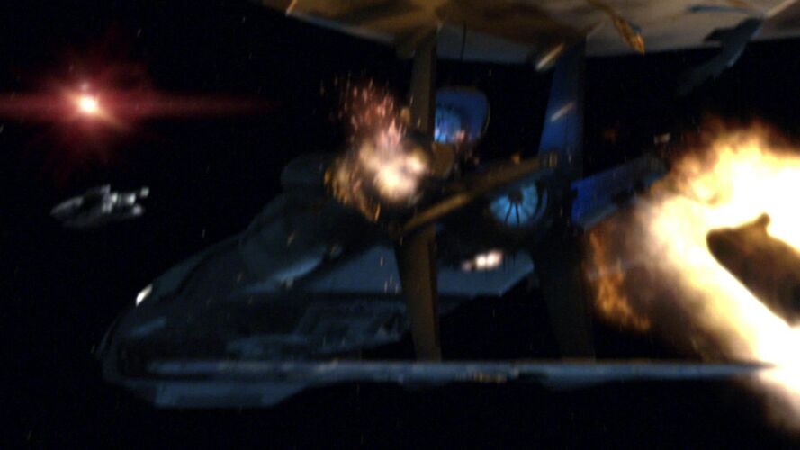 The destruction of the vessel (33).