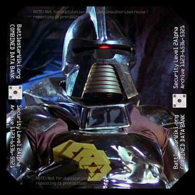 Cyrus playing Pyramid with Starbuck on Planet Starbuck (1980: "The Return of Starbuck").