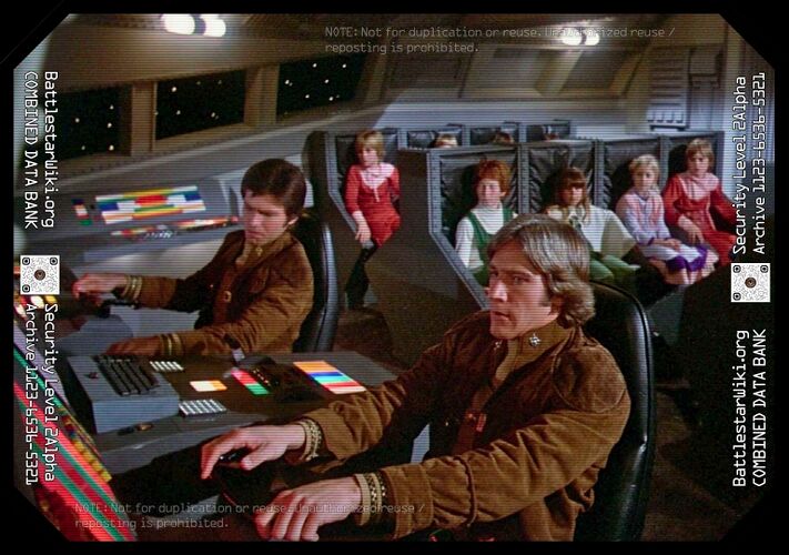 The interior of a shuttle in the Galactica 1980 episode, "The Super Scouts, Part I".