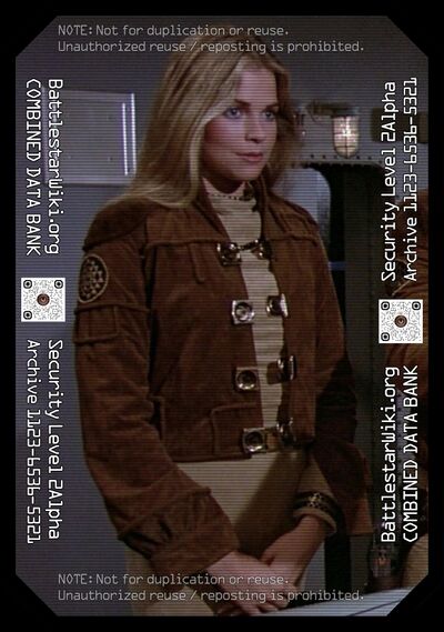 Brie during Starbuck's training session (TOS: "Lost Planet of the Gods, Part I").