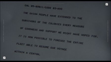Summary Sire Uri's message regarding the Ovions' hospitality on Carillon .