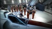 Thumbnail for File:TRS - Miniseries - Deck Crew Ceremony for William Adama.jpg