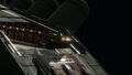 Galactica's boarding party led by Lt. Joe Palladino enters Gideon's docking bay (TRS: "Resistance").