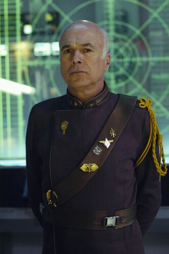 Colonel Tigh in dress uniform (Water).