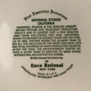 Universal Studios Hollywood - Collector's Plate - Closeup Back.jpg