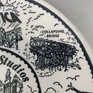 Universal Studios Hollywood - Collector's Plate - Closeup Collapsing Bridge.jpg
