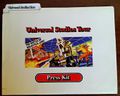 Folder for the press kit, with full color artist rendering of the attraction's "laser battle."