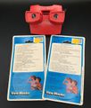 Backside of the packaging for the View-Master "Studio Tours," complete with erroneous description for the Battle of Galactica ride.