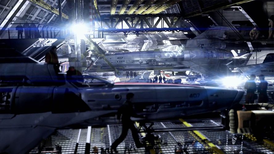 Mk. III Vipers in a hotstack on Galactica.